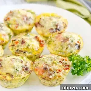 Breakfast Egg Muffins in a small white bowl