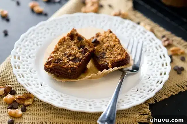 Paleo Banana Nut Chocolate Muffins, neatly arranged