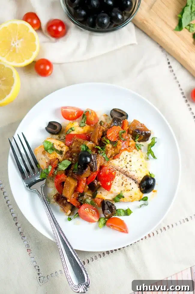 One Skillet Tilapia Caponata