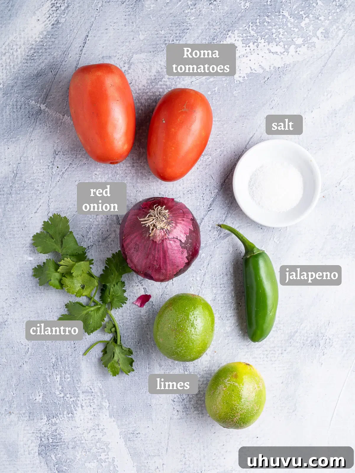 ingredients for picco de gallo