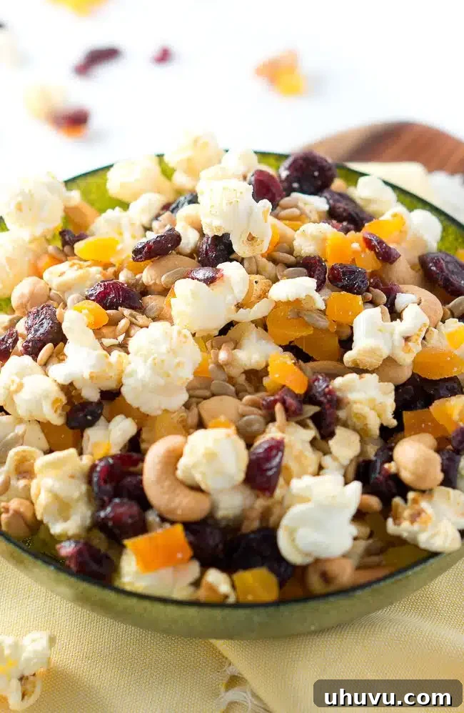Healthy Popcorn Trail Mix