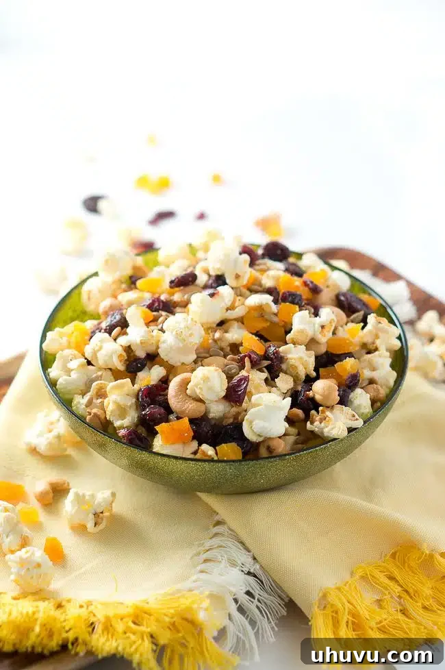 Healthy Popcorn Trail Mix