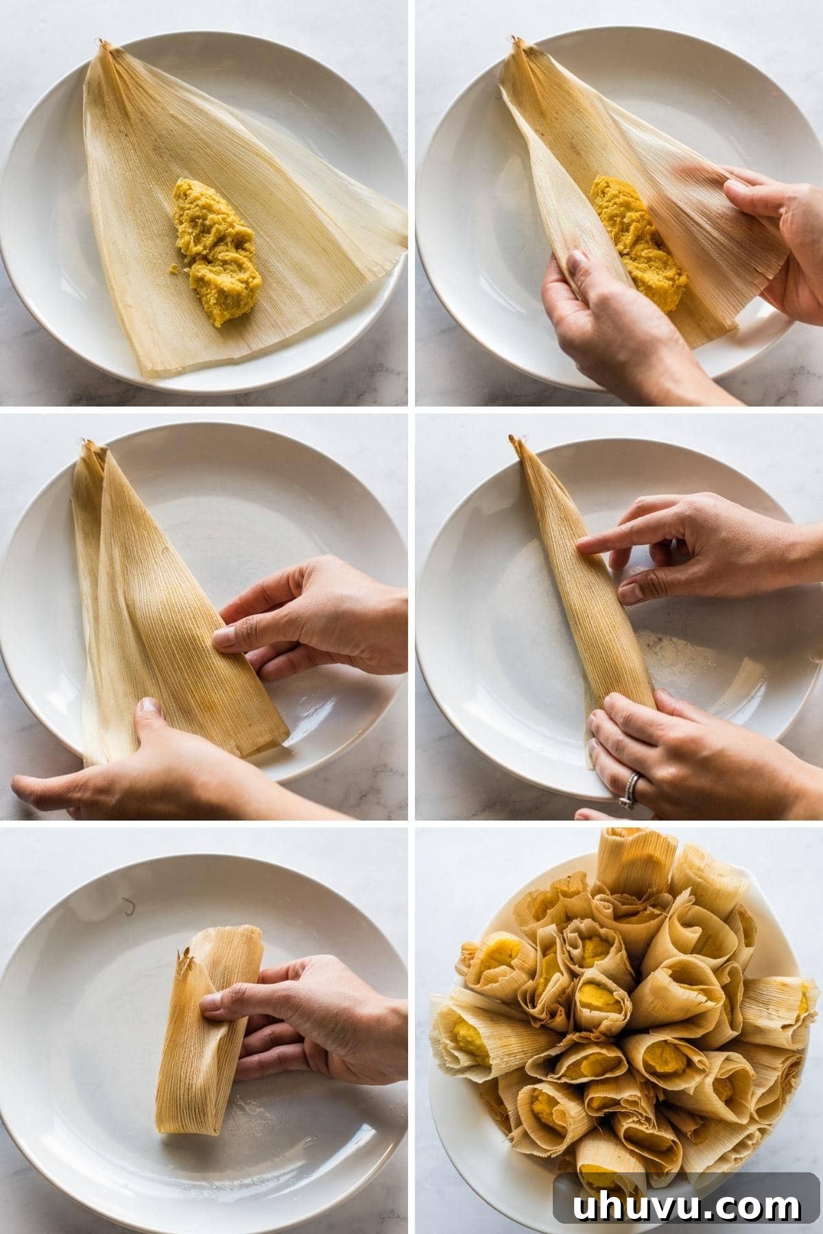 Fresh Corn Tamales 6 How to fold tamales de elote