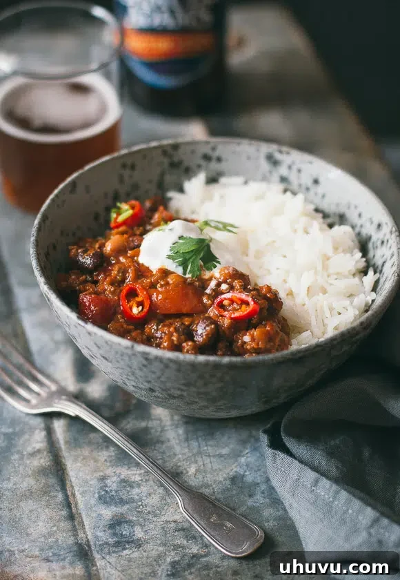 15 Cozy Comfort Meals Made Simple 12 Chili Con Carne - A classic hearty chili with ground beef, beans, and spices, perfect for cold weather.