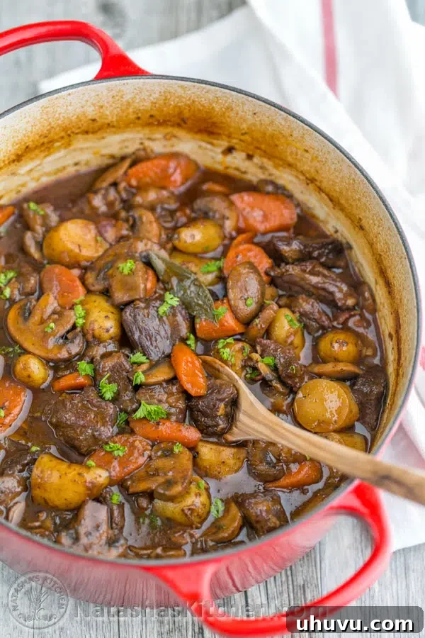 15 Cozy Comfort Meals Made Simple 9 Beef Stew - A classic hearty stew with tender beef and vegetables in a rich savory broth.