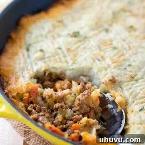 Shepherds Pie recipe in a skillet