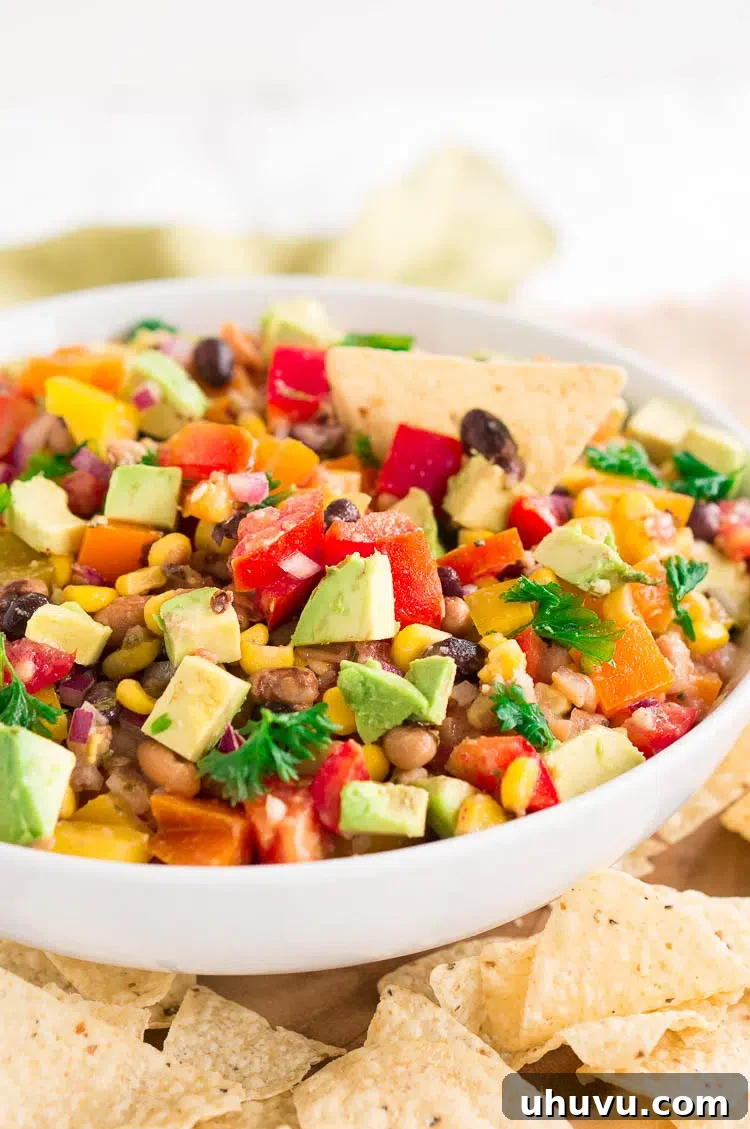 Fresh Texas Caviar in a clear glass bowl