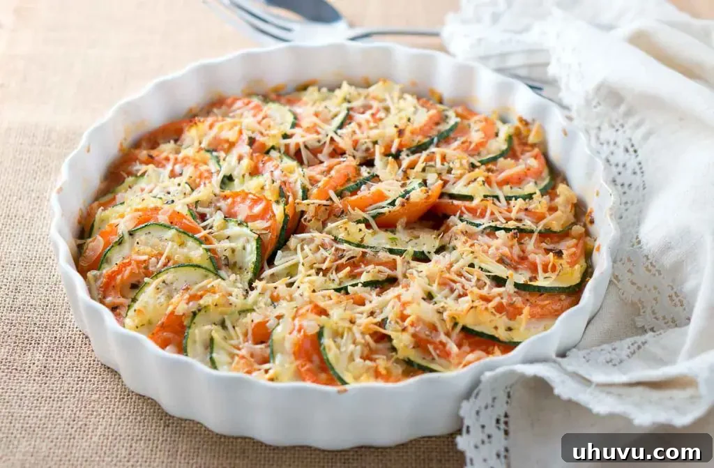 Parmesan Zucchini and Tomato Gratin-4