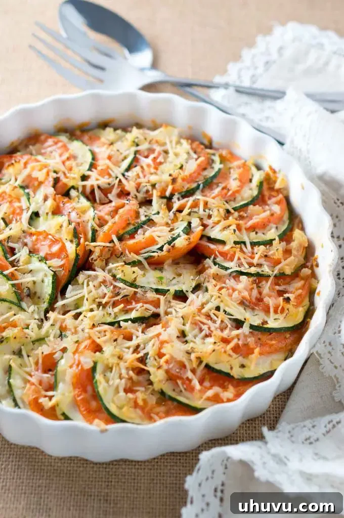 Parmesan Zucchini and Tomato Gratin-2