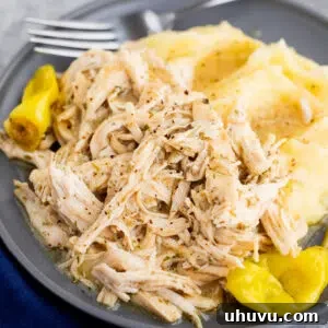 Authentic Mississippi Slow Cooker Chicken 11 Mississippi chicken served over mashed potatoes