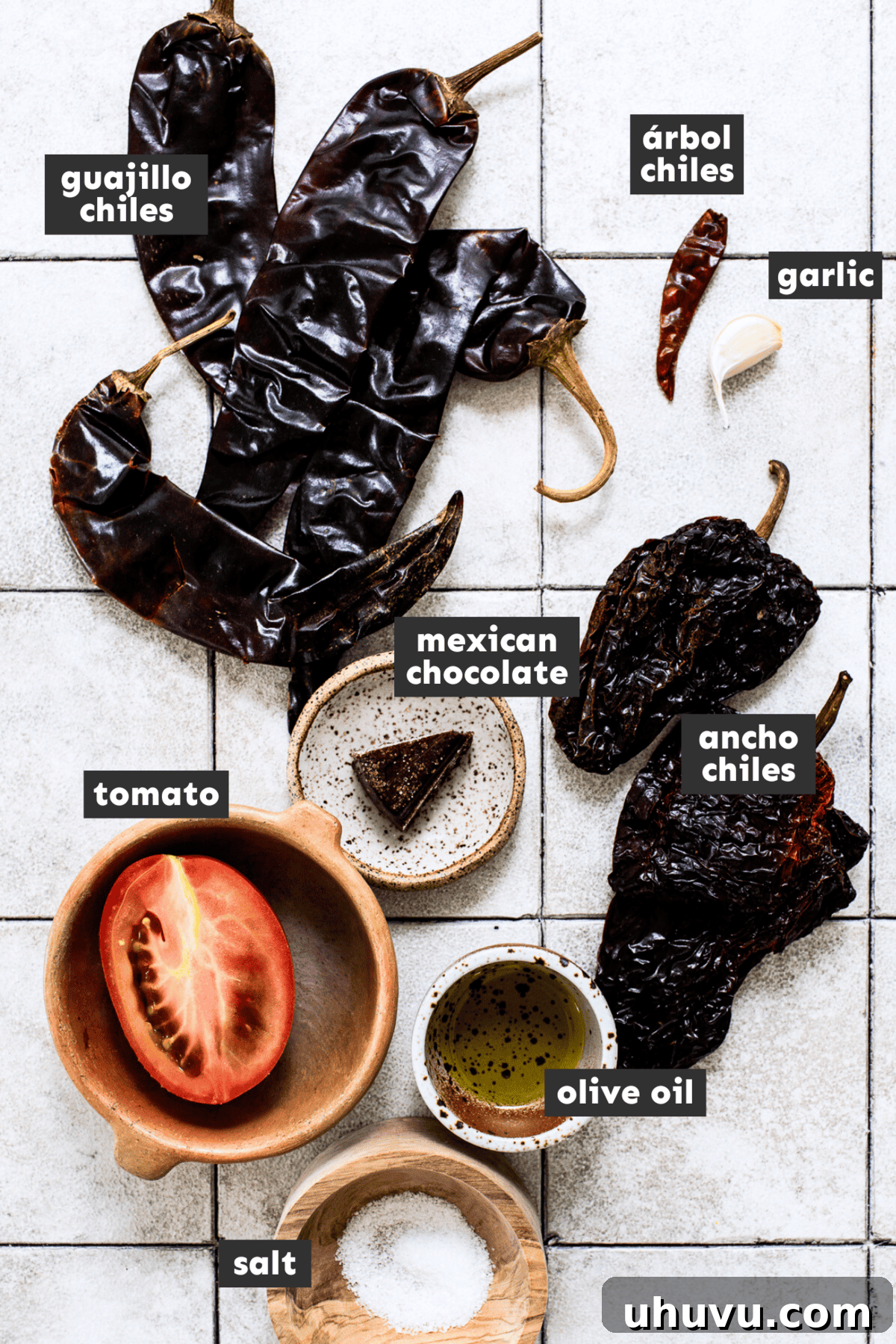 Homestyle Enchilada Red 3 Authentic enchilada sauce ingredients all laid out ready to use