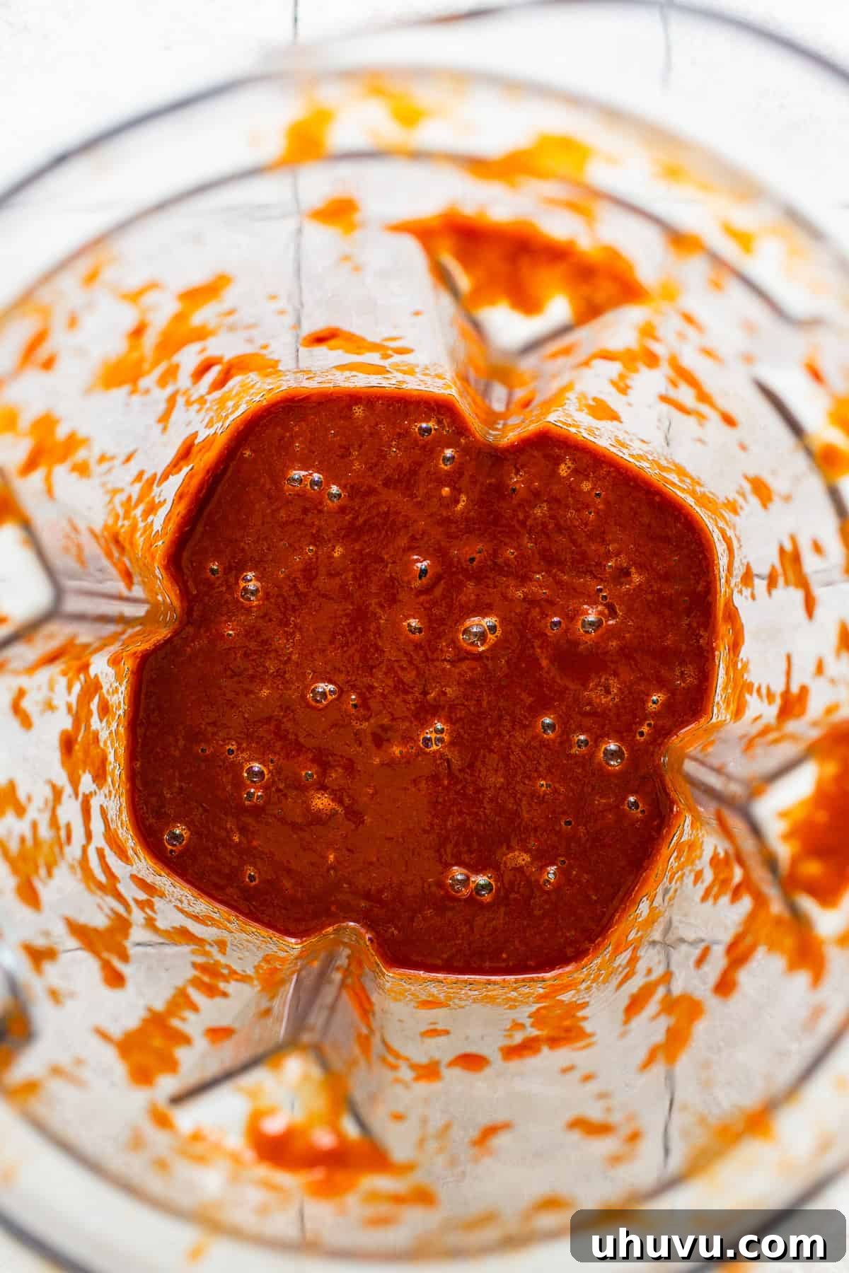 Homestyle Enchilada Red 5 All ingredients added to a blender until smooth