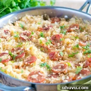 One Pot Sauerkraut and Sausage with Rice