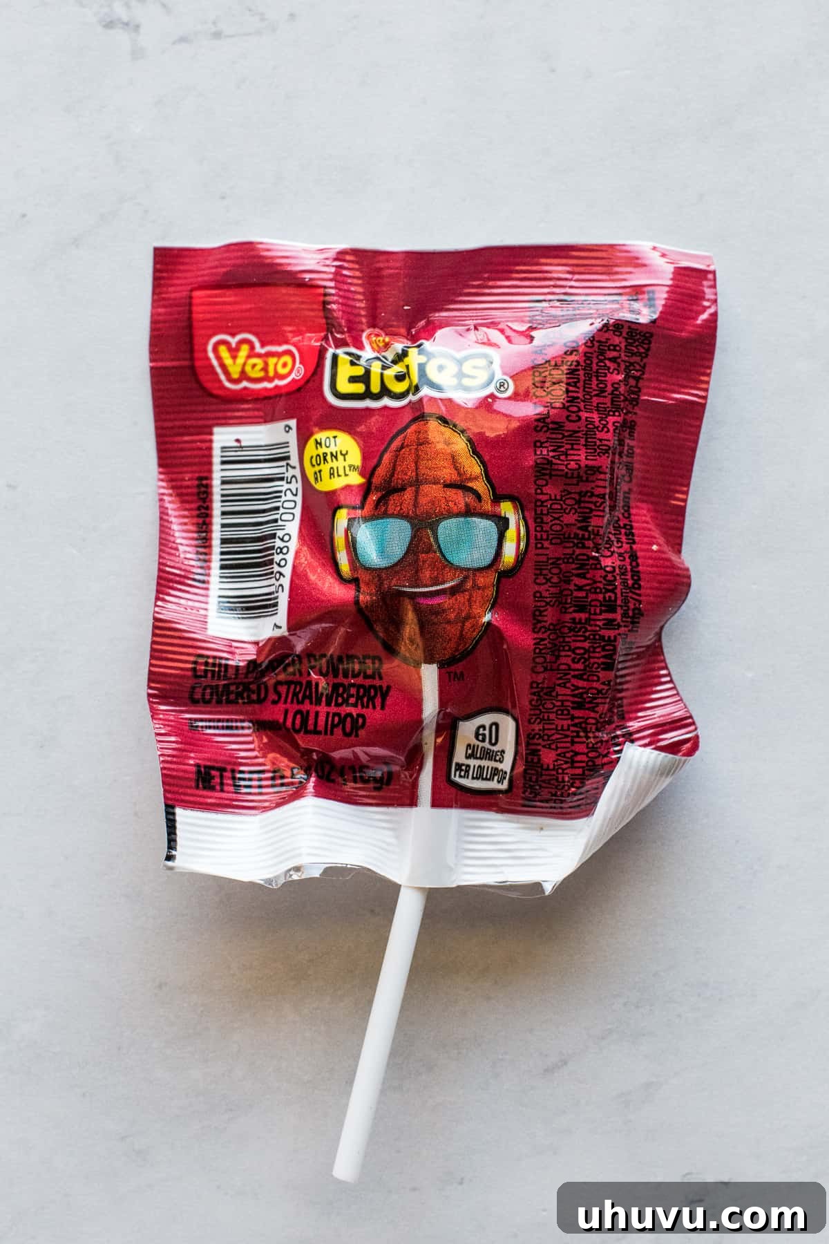 Vero Elotes: Corn-Shaped Strawberry Chili Lollipop