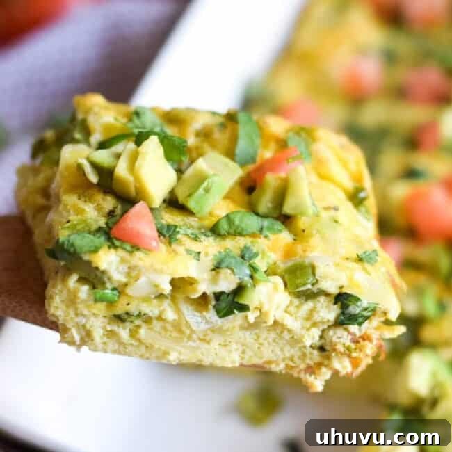 Zesty Salsa Verde Breakfast Frittata 9 Salsa Verde Breakfast Frittata, served with a tangy yogurt sauce, is a vegetarian, gluten-free, paleo, and low-carb dish perfect for weekend brunch or any meal.
