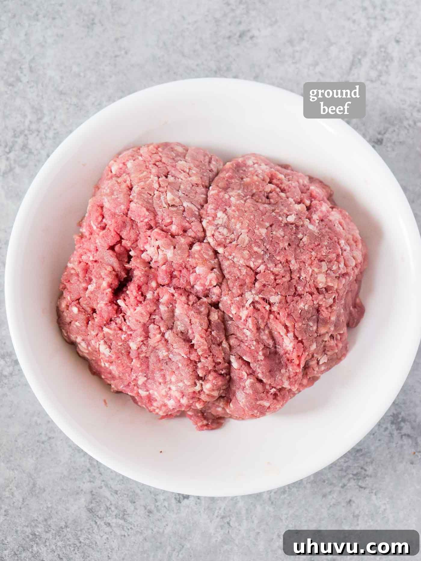 Hearty Instant Pot Chili 5 ground beef in a bowl