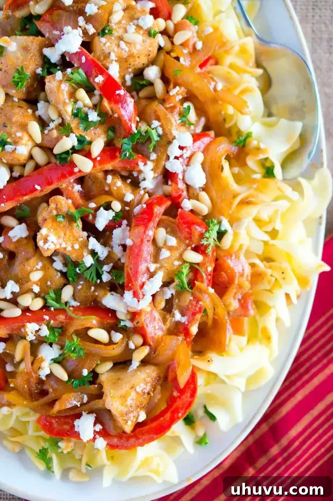 Easy Chicken Paprikash - tender chicken in a creamy paprika sauce