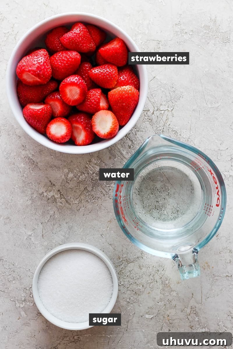 Refreshing Strawberry Sip 3 Ingredients in agua de fresa (strawberry agua fresca)