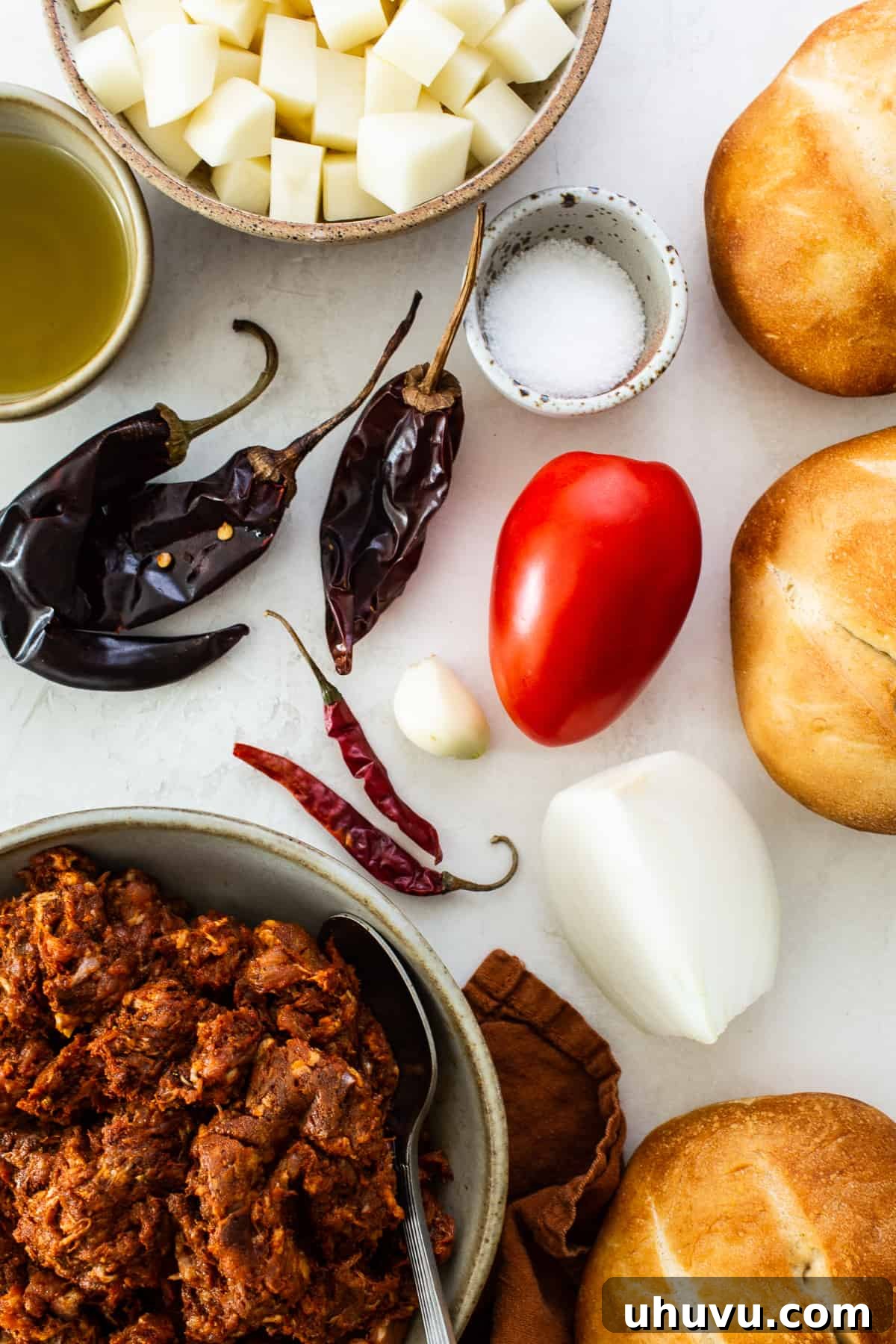 Ingredients in pambazos