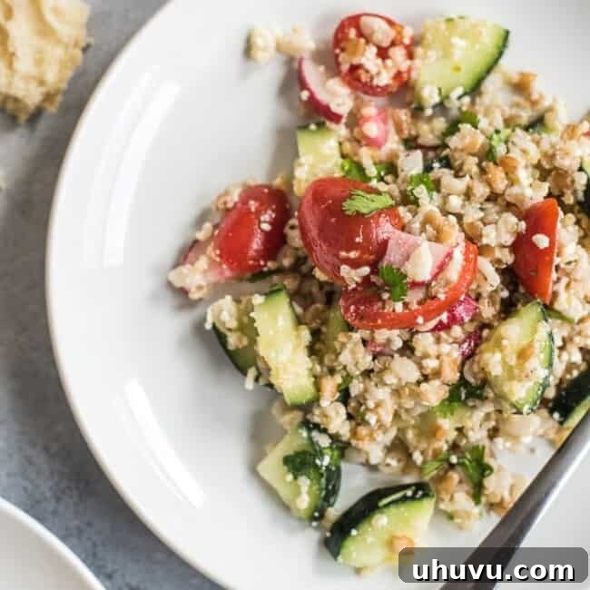 This Mexican Quinoa Salad with Farro and Barley is healthy, easy to make and makes a great vegetarian side dish or lunch in under 30 minutes.