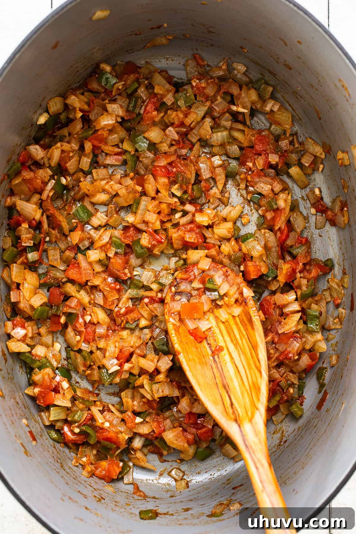 Authentic Yucatecan Lime Soup 5 Adding in all seasonings to the pit of sautéed vegetables.