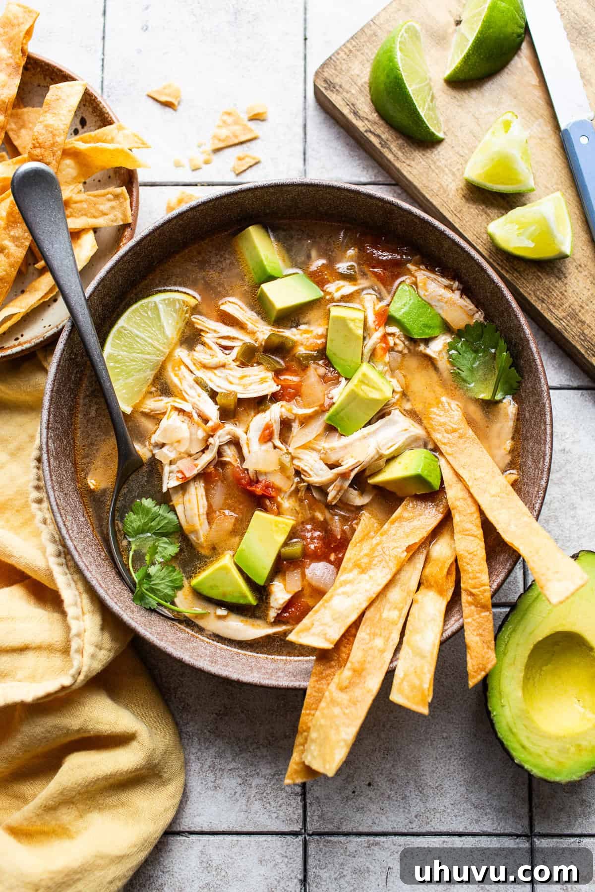 A bowl of Sopa de Lima