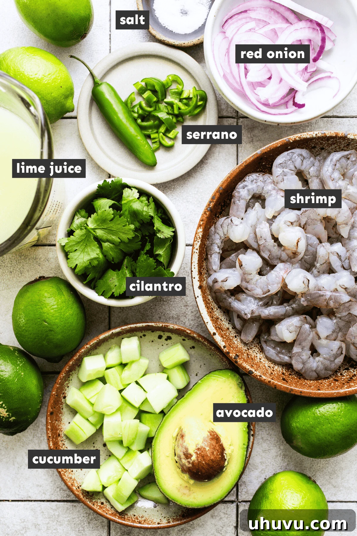 Chili Lime Shrimp 3 Aguachile Ingredients