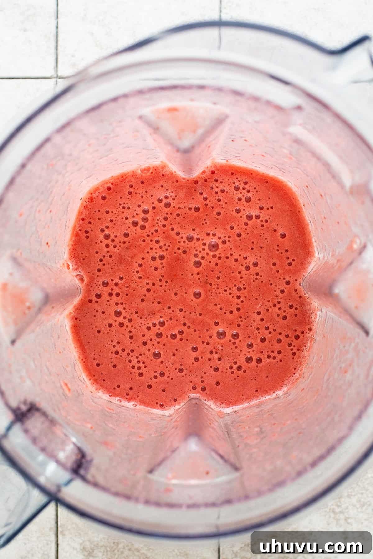 Strawberry Velvet Horchata 5 Blend the cooled strawberry puree until smooth