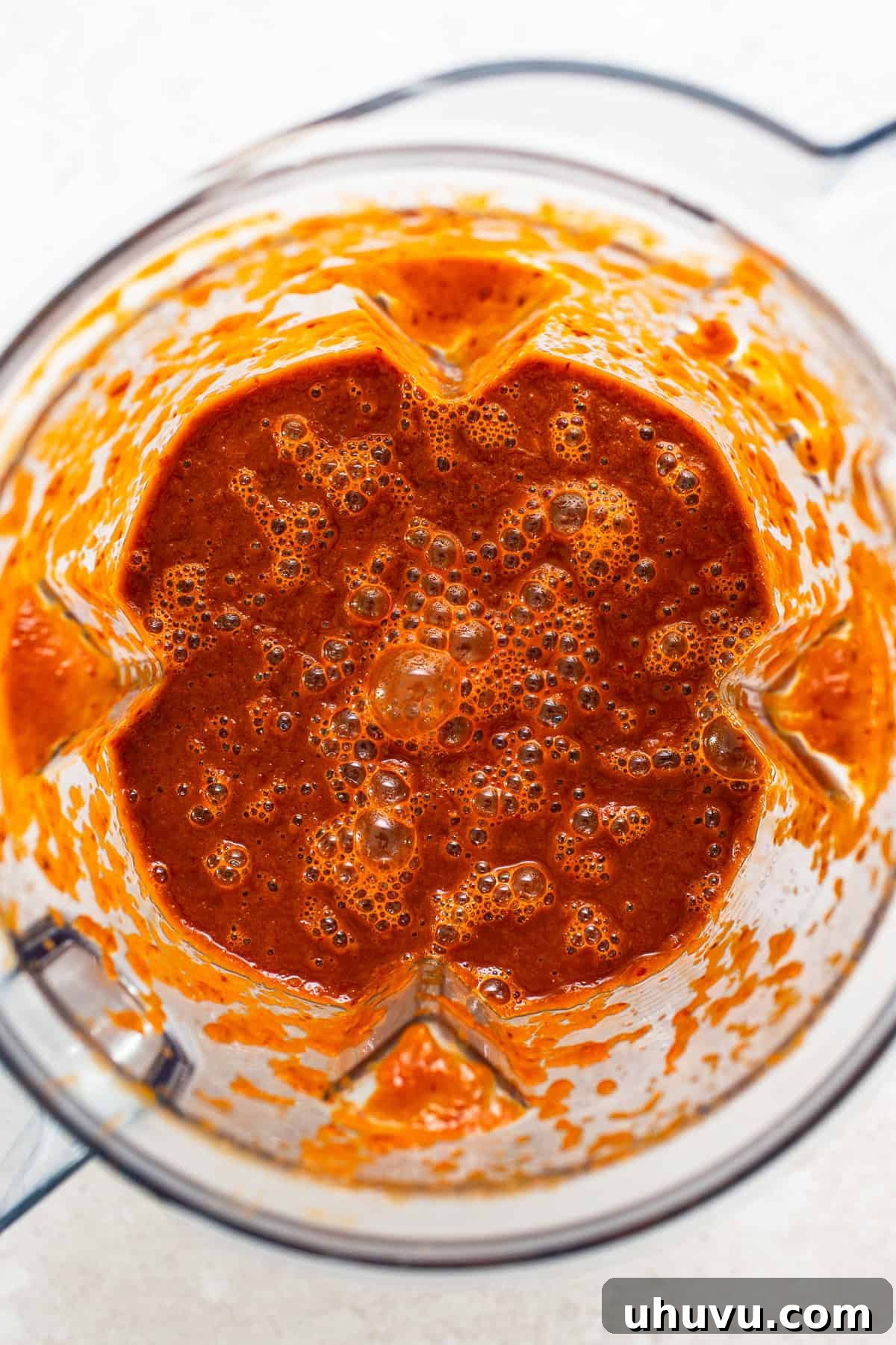 Spicy Mexican Shrimp Soup 5 Blend all the toasted chile sauce ingredients until smooth