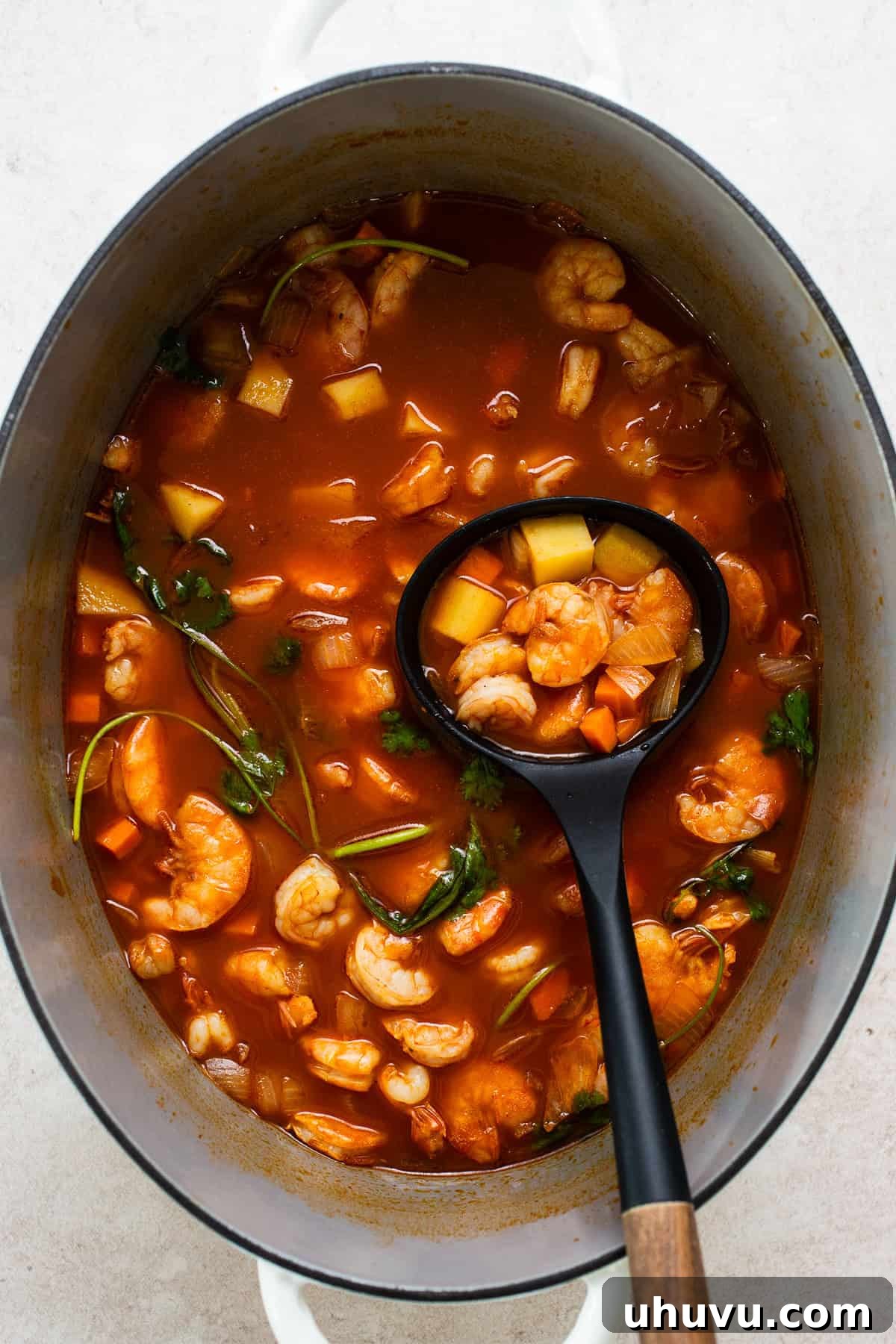 Spicy Mexican Shrimp Soup 7 Add the remaining ingredients to the stockpot