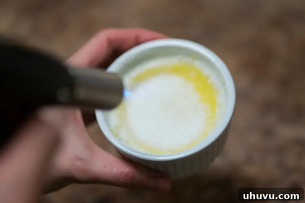 Creme Brulee with caramelized top