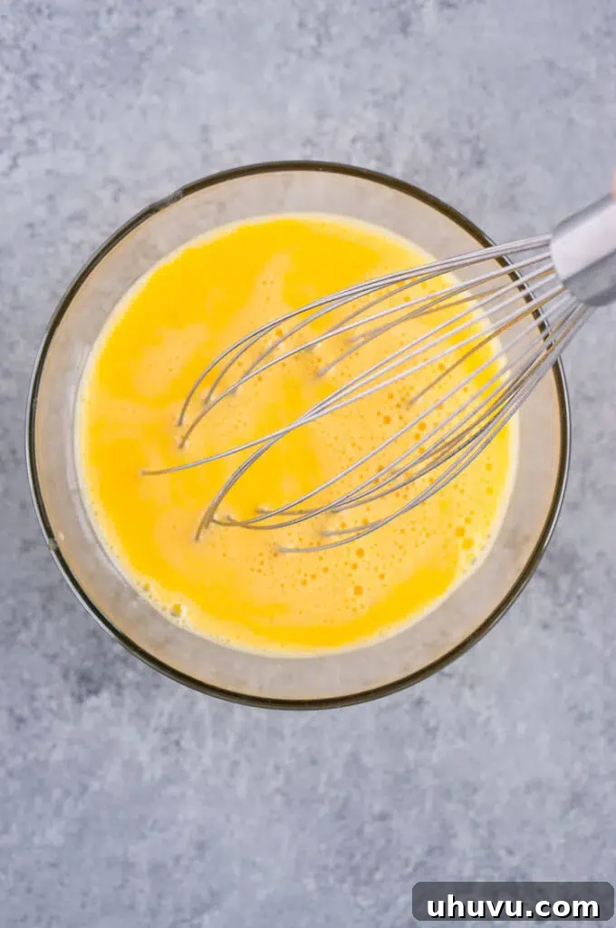scrambled eggs without milk, golden brown and fluffy