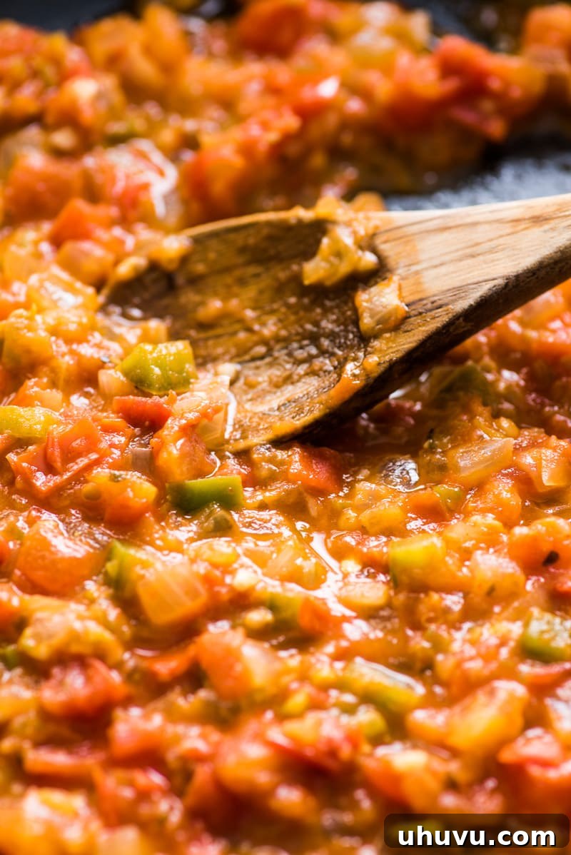 Sunrise Ranch Eggs 4 Salsa in a skillet for huevos rancheros.