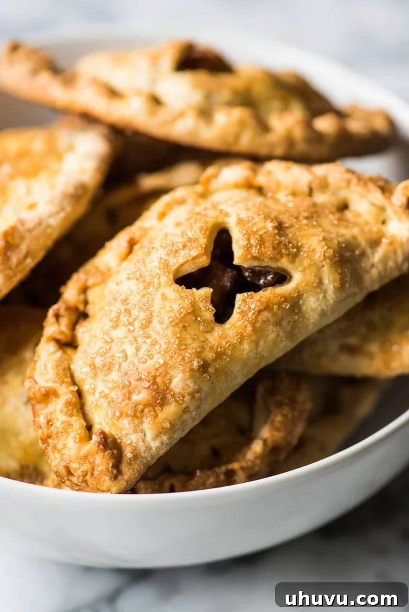 Sweet Apple Hand Pies 2 Baked Apple Empanadas are the perfect dessert for the fall and winter seasons! They're portable, delicious and super addicting.