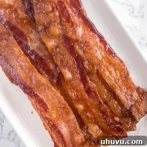 baked bacon served on a plate