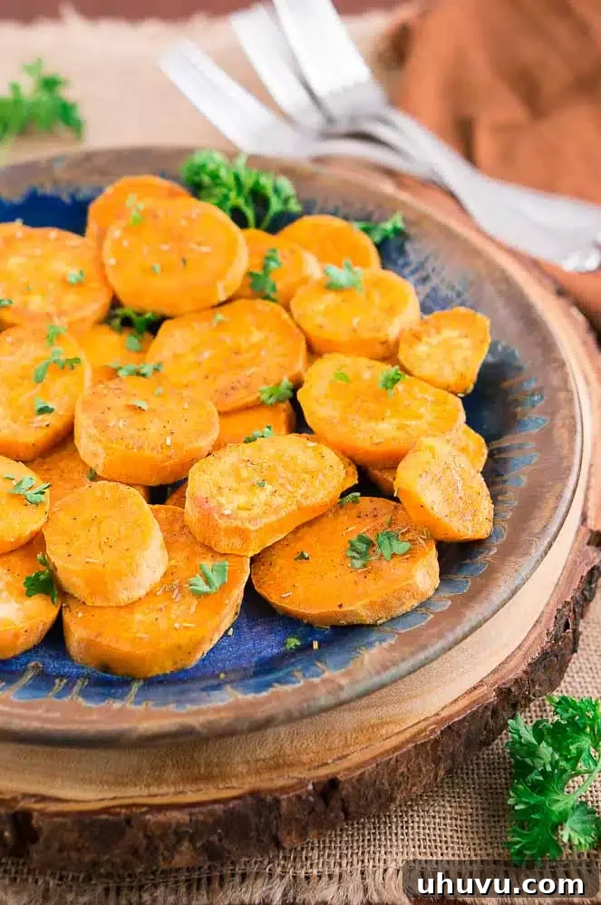 baked sweet potato medallions