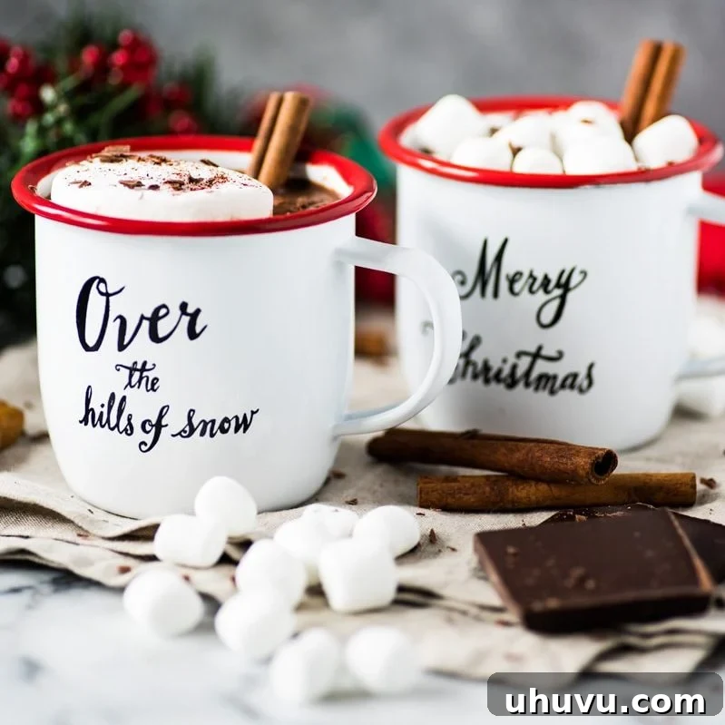Aromatic Mexican Hot Chocolate 5 A hand holding a mug of Mexican Hot Chocolate next to a plate with a Mexican gingerbread pig cookie (marranito), evoking a cozy holiday scene.