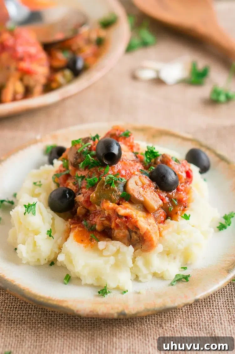 Instant Pot Chicken Cacciatore prepared in the Instant Pot