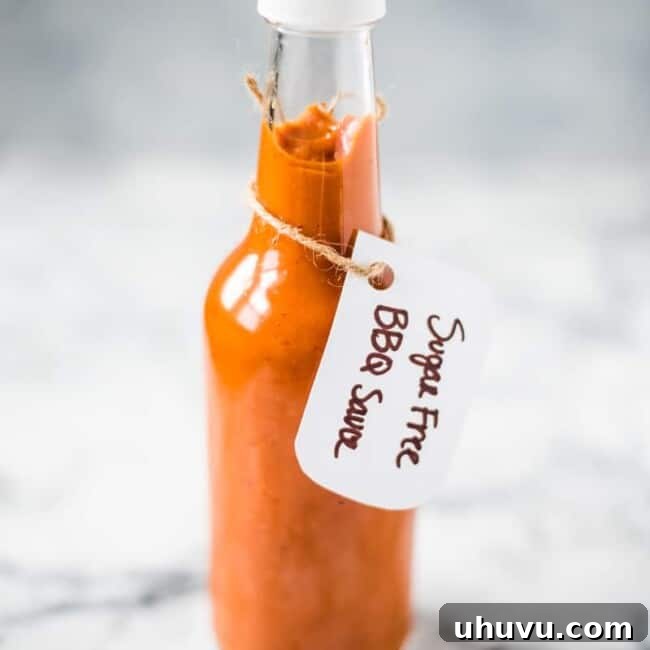 Homemade Sugar Free BBQ Sauce with Chipotle and Caramelized Onions