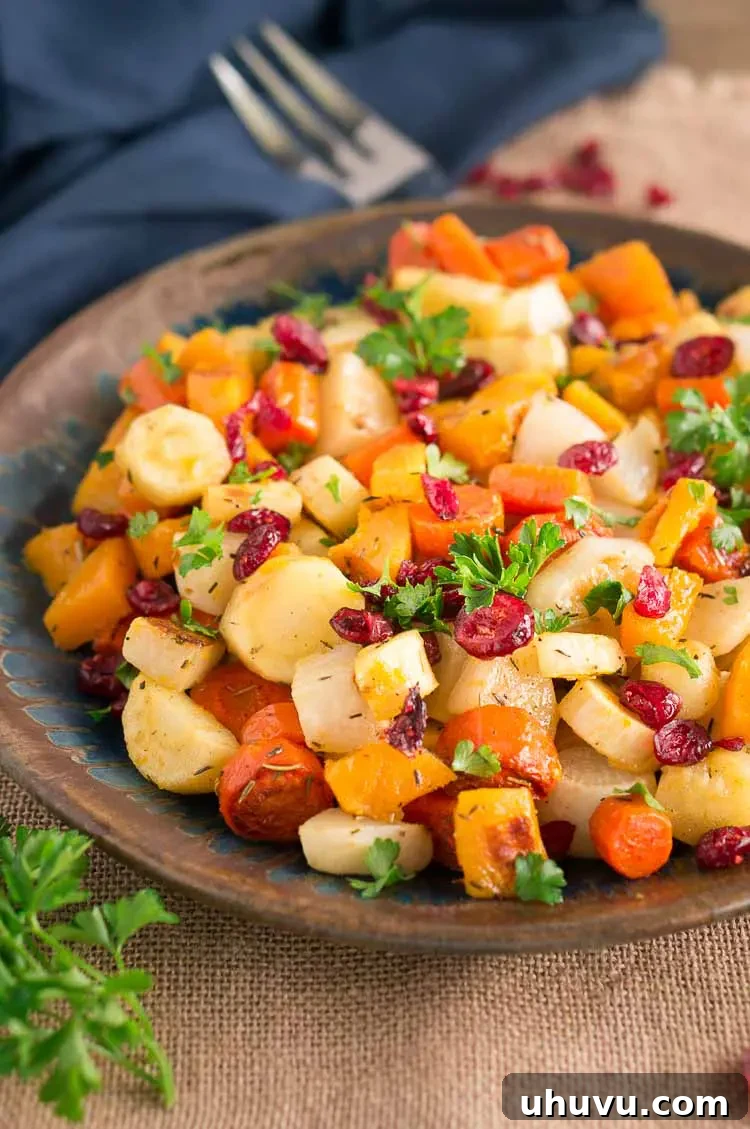 Roasted Vegetables with a sweet and tart dressing
