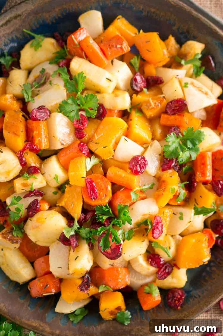 Golden Roasted Root Medley 5 Roasted Root vegetables ready to serve