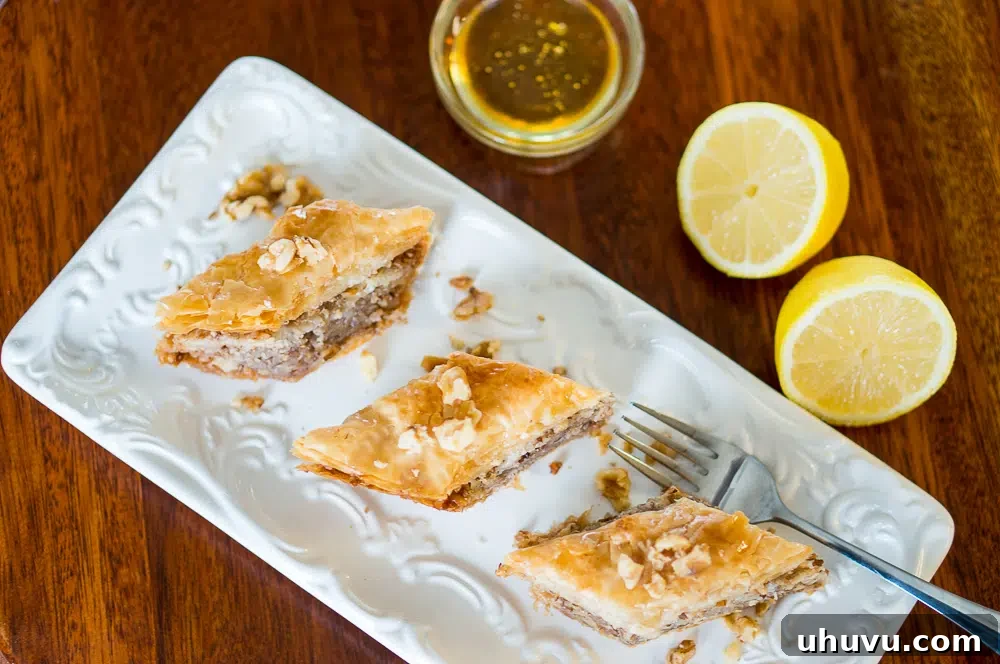 Baklava with coffee