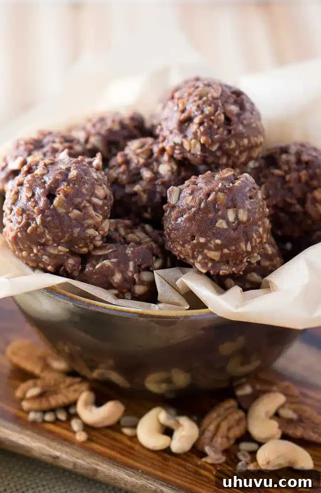 Delicious and healthy No Bake Chocolate Bites, perfect for a guilt-free treat.