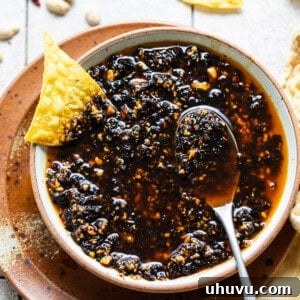 Salsa Macha in a bowl