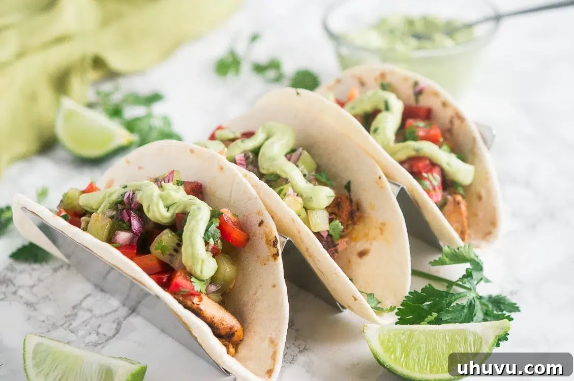 salmon tacos with salsa