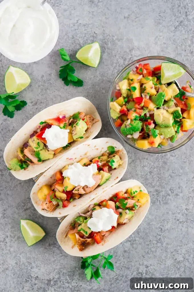 Easy Fish Tacos with fresh ingredients